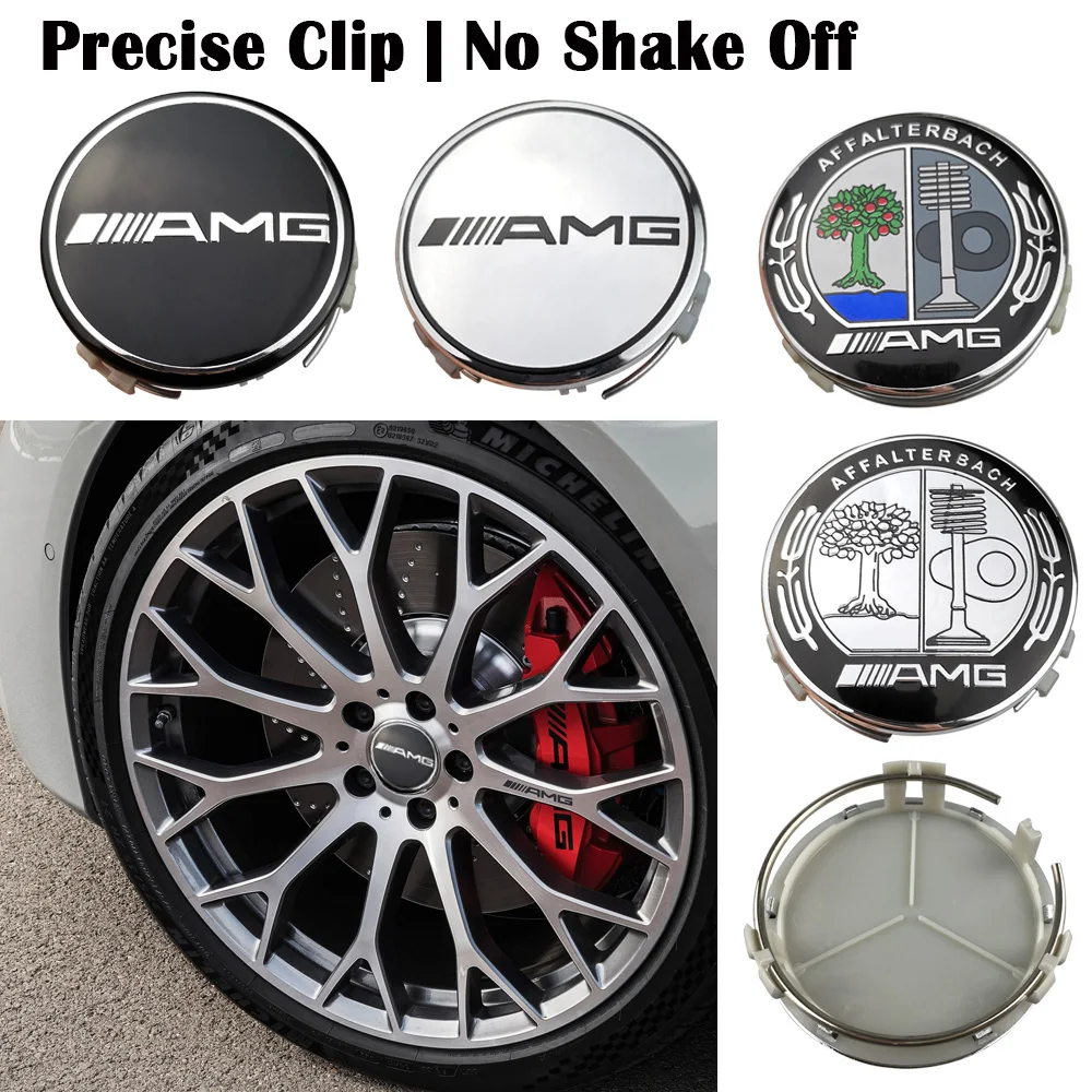 ABS 4Pcs/Set 75mm Car Wheel Center Hub Caps Cover for Mercedes Benz B/C/E/S Class A Class C200L GLC GLK CLA Auto Accessories