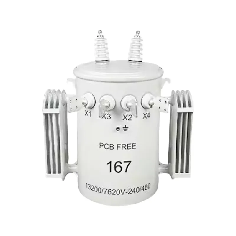 Single Phase Oil-Immersed Transformer with Low Loss Core for Power Distribution