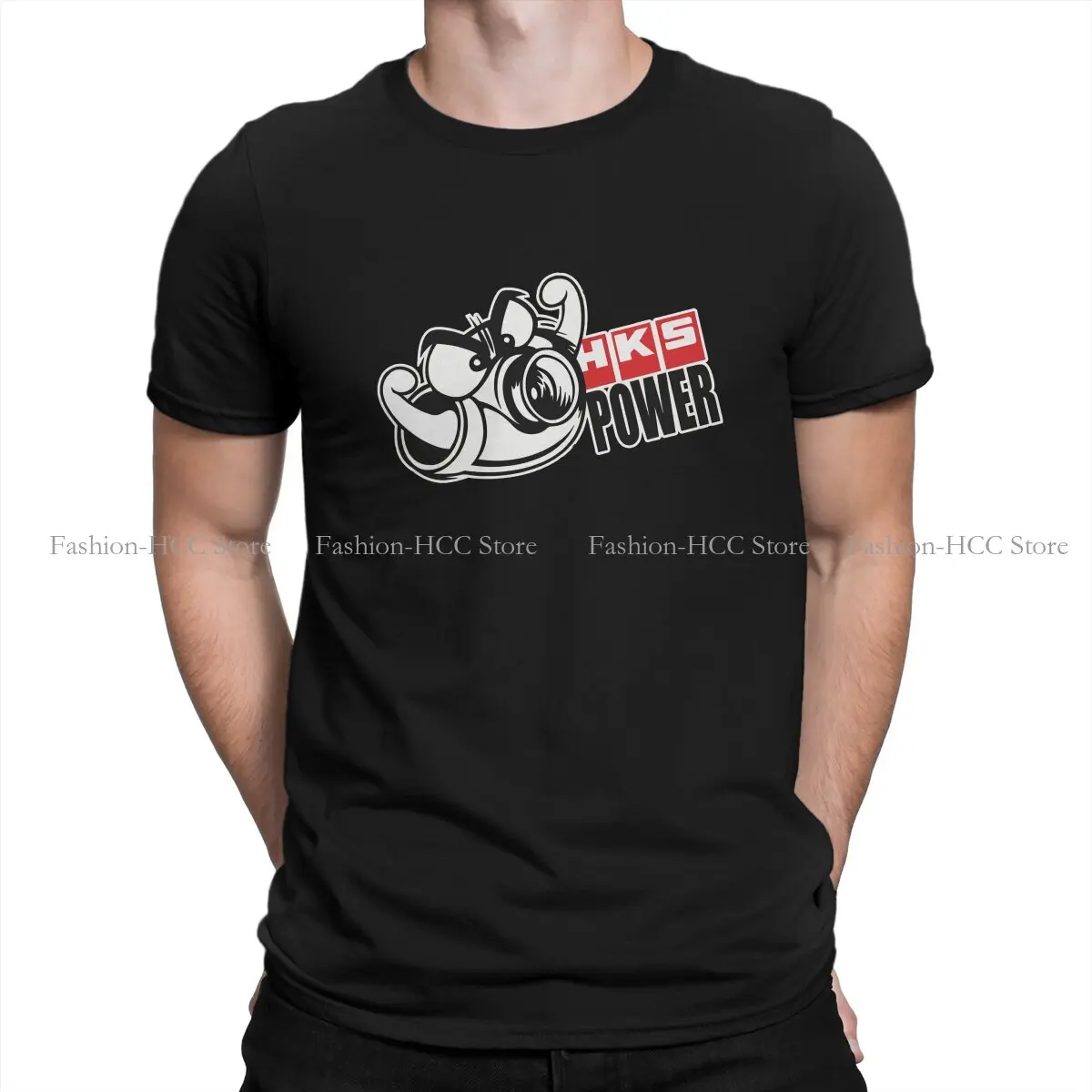 HKS Power Turbo O Neck TShirt HKS Classic Polyester T Shirt Men Clothes