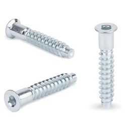Confirmat Screws Hex Socket Drive For Furniture Cabinet Connecting Assembling