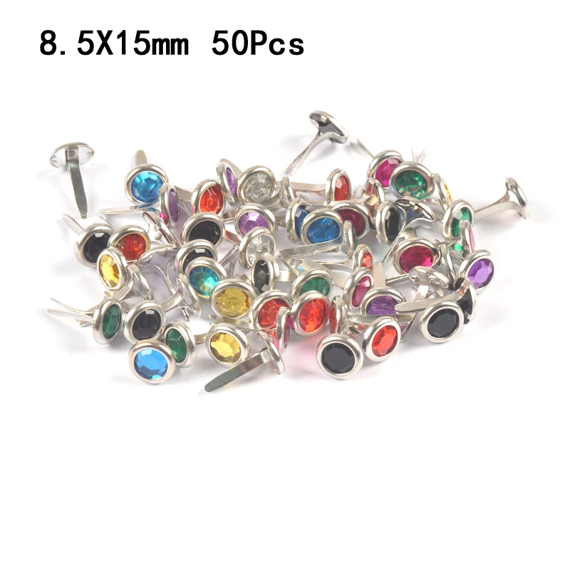 Colorful Round Metal Brads DIY Crafts Scrapbooking Embellishment Fastener Handwork Decoration Accessories Brads