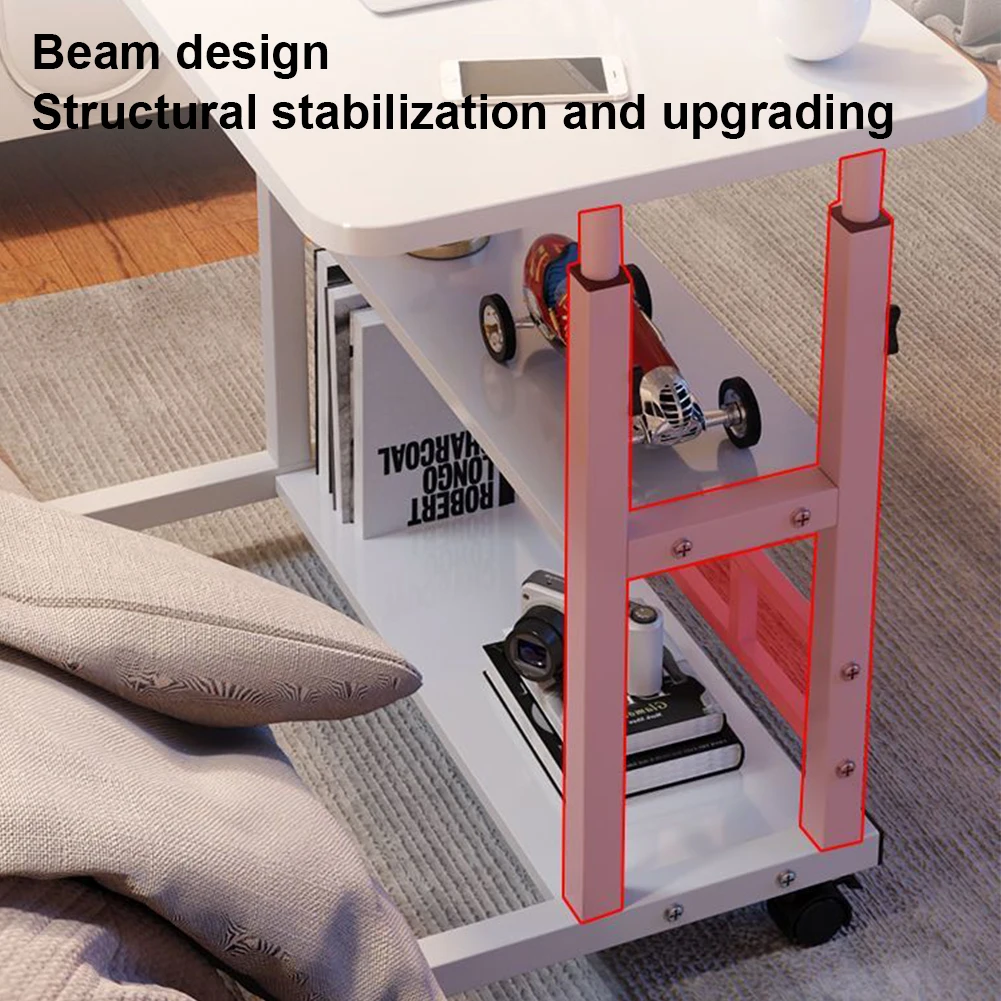 

Adjustable Bedside Laptop Desk with Rolling Wheels Height Adjustable Bedside Table Height Adjustable Laptop Desk for Home Office