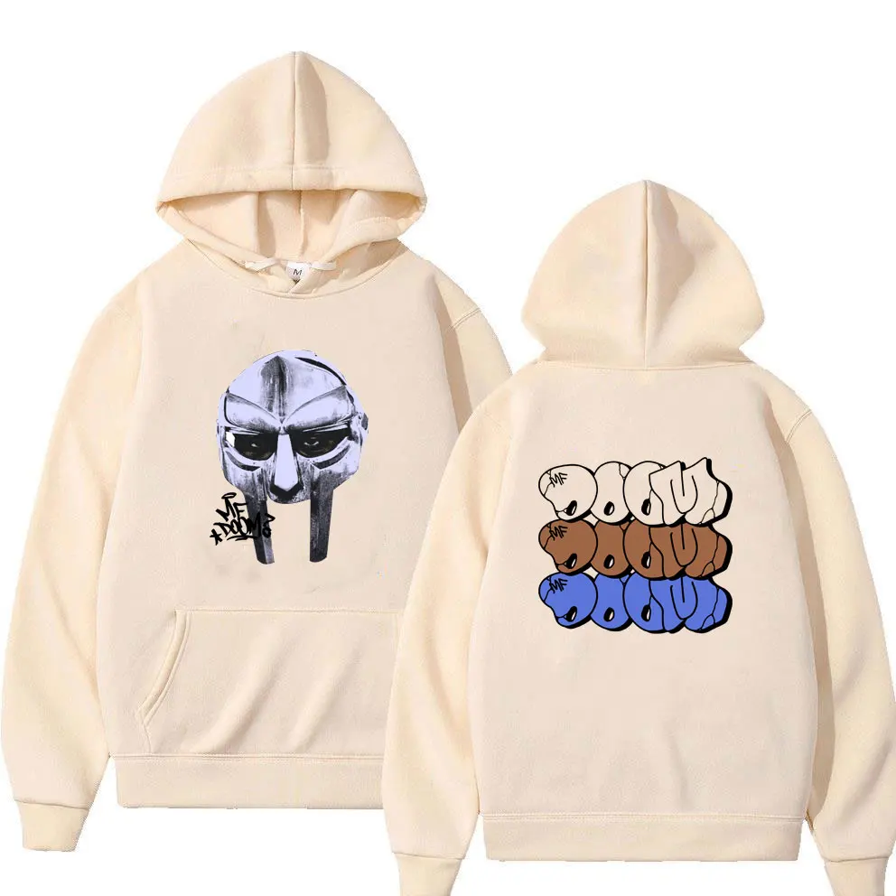 Rapper Mf Doom Mask Madlib Madvillain Graphic Printed Hoodie Men Hip Hop Fashion Trend Sweatshirt Male Vintage Oversized Hoodies