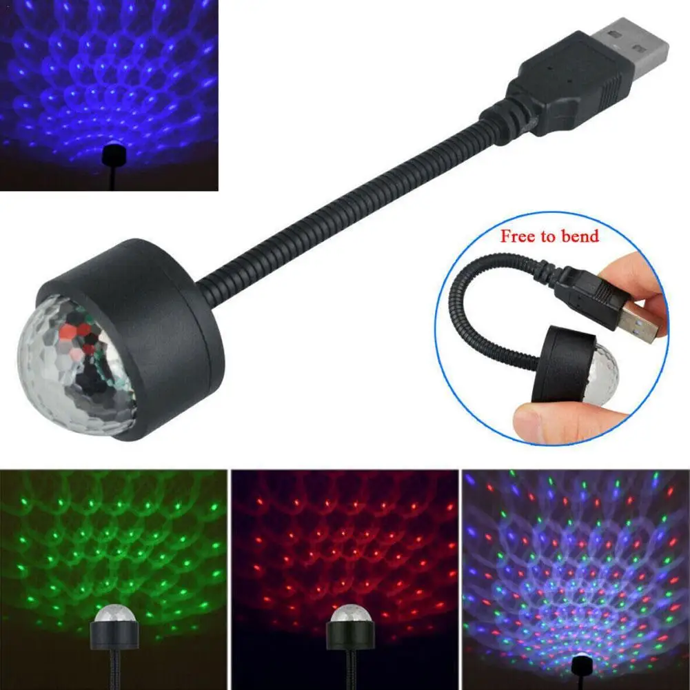 Mini LED Starry Laser Atmosphere Ambient Projector Lights NEW Car Roof Star Interior USB Auto Decoration Night Galaxy Lamp