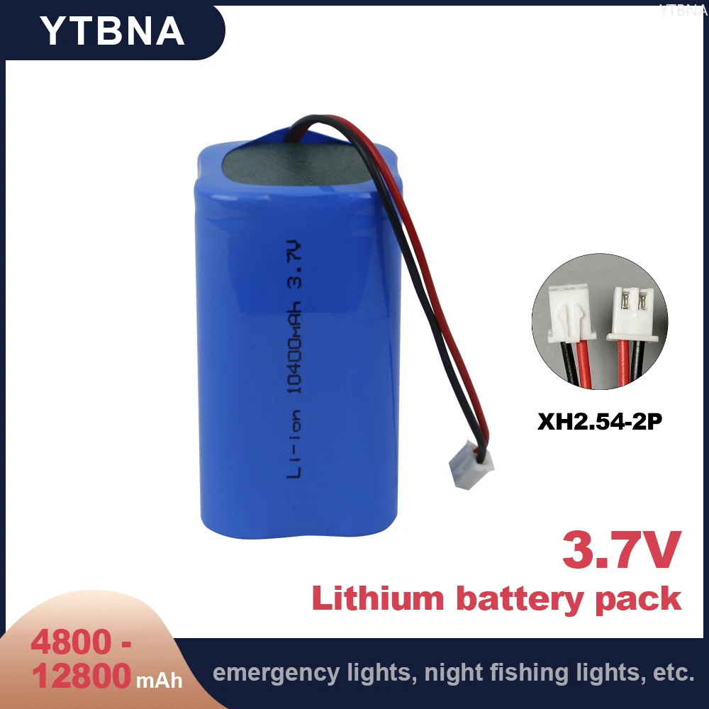 3.7V 18650 4P Battery Pack for Fishing Lights, LED Emergency Lights, Miner\'s Lamps, Electric Equipment, Etc. XH 2.54 Plug