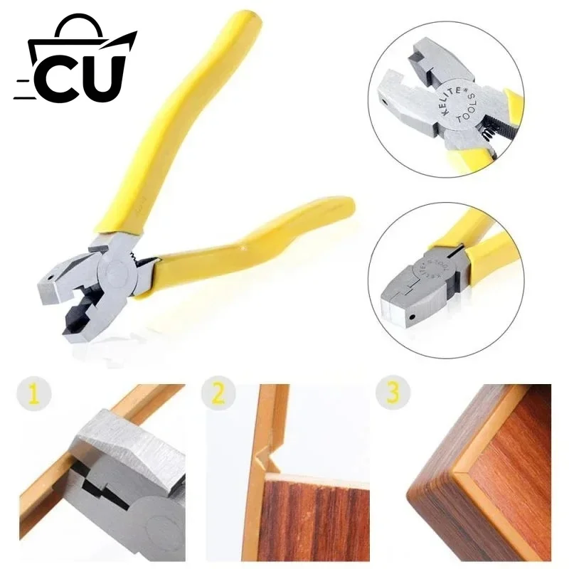 1pc 8 Inch 90 Degree Aluminum Alloy Frame-Folding Pliers V-Groove Edge Banding Woodworking Tool DIY Bending Frames Notch Cutter