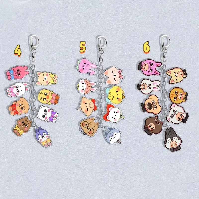 SKZOO Korea's nieuwste populaire groep cartoon sleutelhanger hangende string tas decoratie