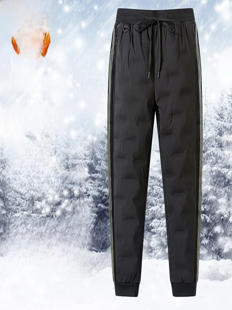 

Теплые утолщенные белые мужские повседневные брюки из пуха, новые зимние прямые брюки, дышащие, удобные, TUCANO