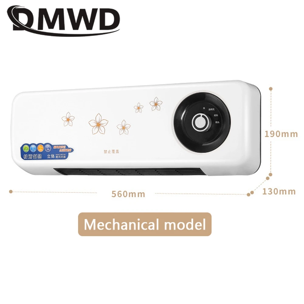 Dmwd เครื่องทำความร้อนติดผนังพัดลมอุ่นเครื่องปรับอากาศ, เครื่องทำความร้อนตั้งโต๊ะเครื่องทำความร้อนอุ่นในห้องน้ำ220V