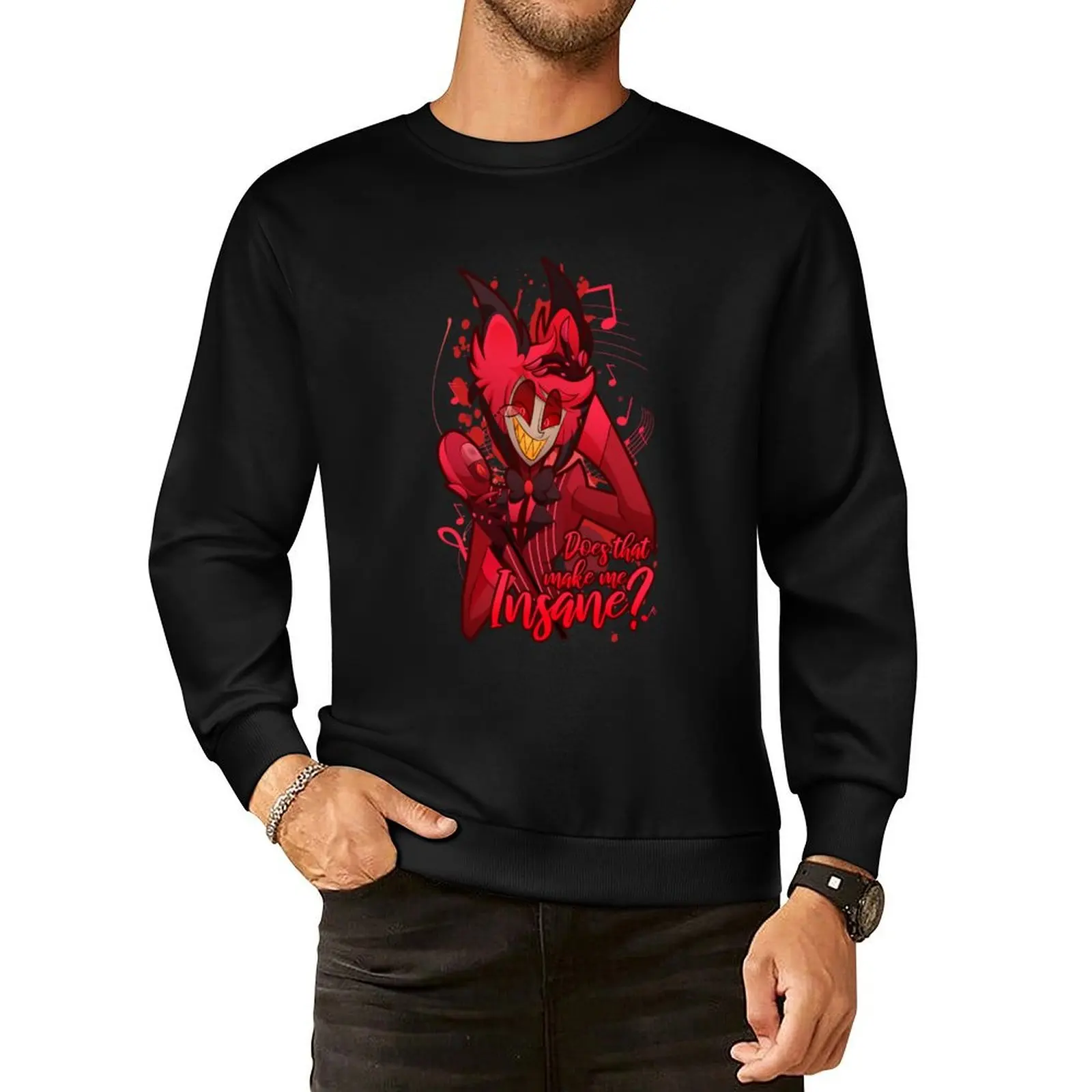 Insane - Alastor the Radio Demon Pullover Hoodie tracksuit men korean clothes sweatshirts men