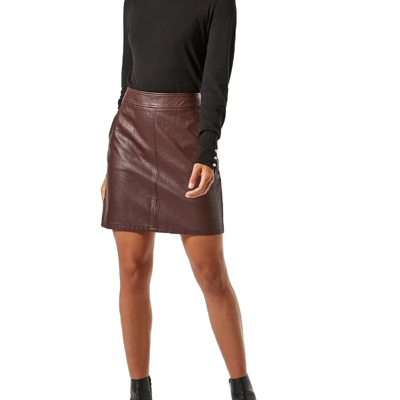 

Women's Handmade Genuine Lambskin Leather Skirt 100% Short Outwear Classic Skirt