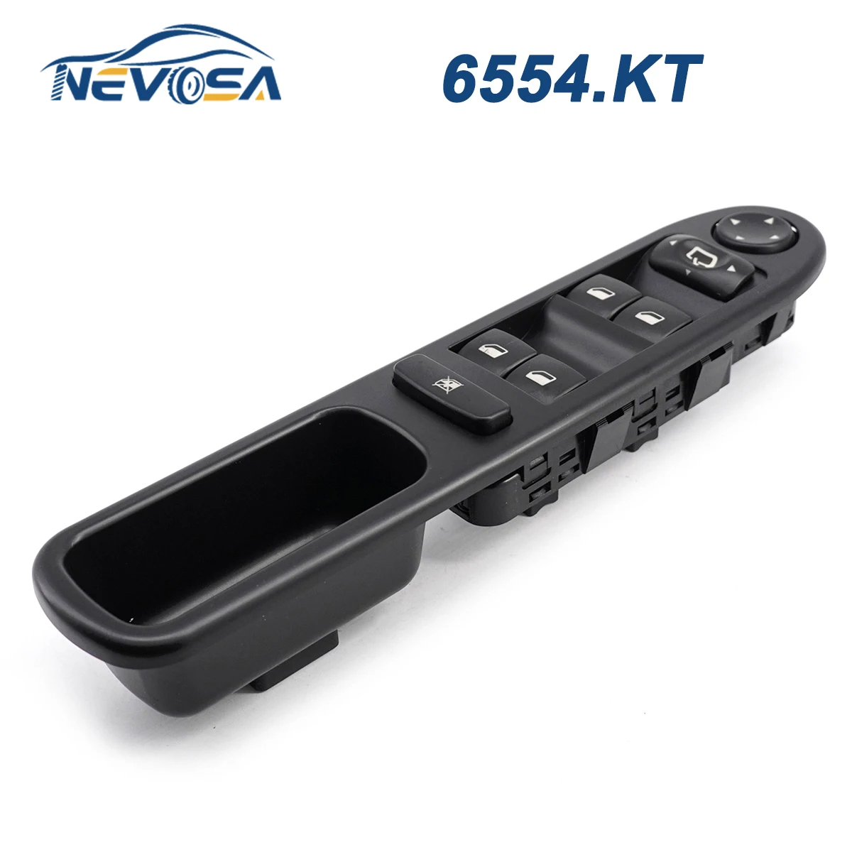 NEVOSA 6554.KT For Peugeot 307 2007-2010 Car Electric Power Master Window Switch Lifter Console Button 6554KT Front Left Side