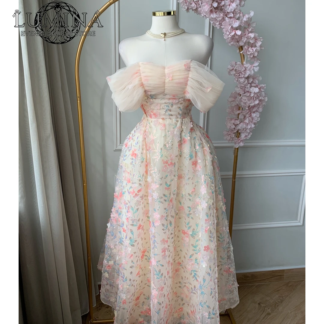 

Lumina Line A Couture Luxury Evening Dresses for Special Occasions Elegant Wedding Guest Dresses Custom Made Card Shoulder Party
