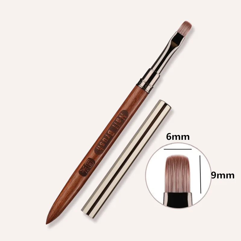 1/3PCS Sandalwood Handle Gel Painting Brush Nail Art For Gel Tip Extension Acrylic Builder Accessory Nail Art Brushes