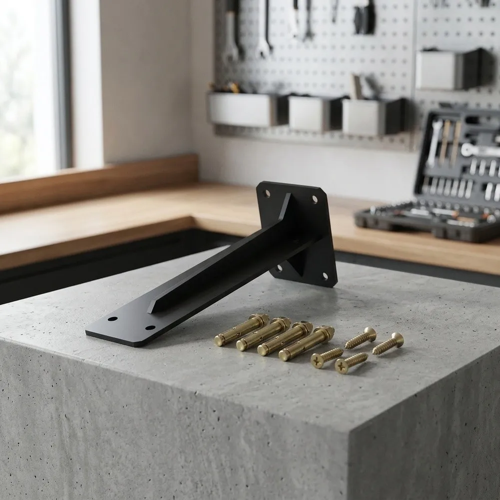 Metal Floating Shelf Brackets Cold Rolled Steel Wall Mount Supports for 150mm 200mm 300mm 400mm 500mm For Shelves