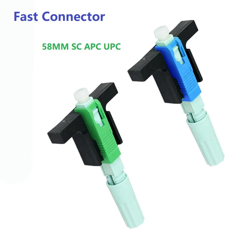 New SC APC UPC 58MM SM Single Mode Optical Connector FTTH Tool Cold Connector Tool SC UPC Fiber Quick Connector LX58