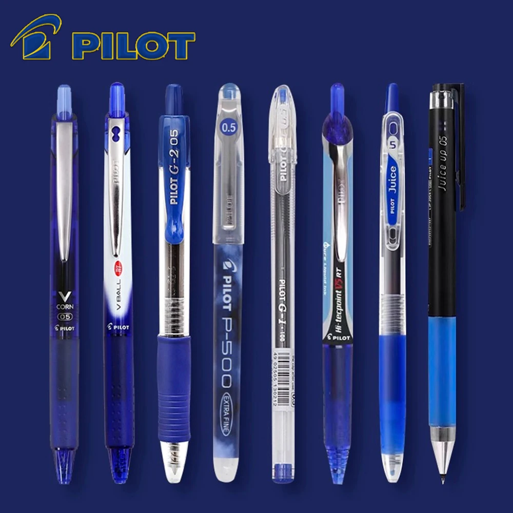 

Japan Pilot Blue Gel Pen Collection Rollerball Refill P-500/G2/V5 0.5mm Signature Exam Exclusive Back To School Stationery