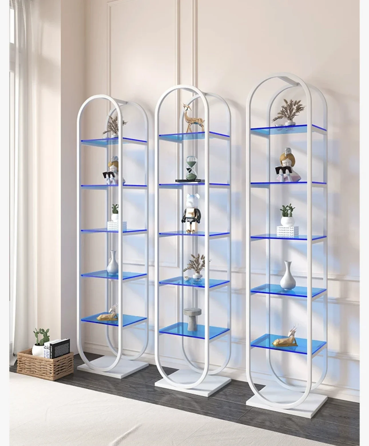 Light luxury clothing store display rack wall online celebrity simple shelf floor jewelry cabinet shoe store acrylic shoe rack