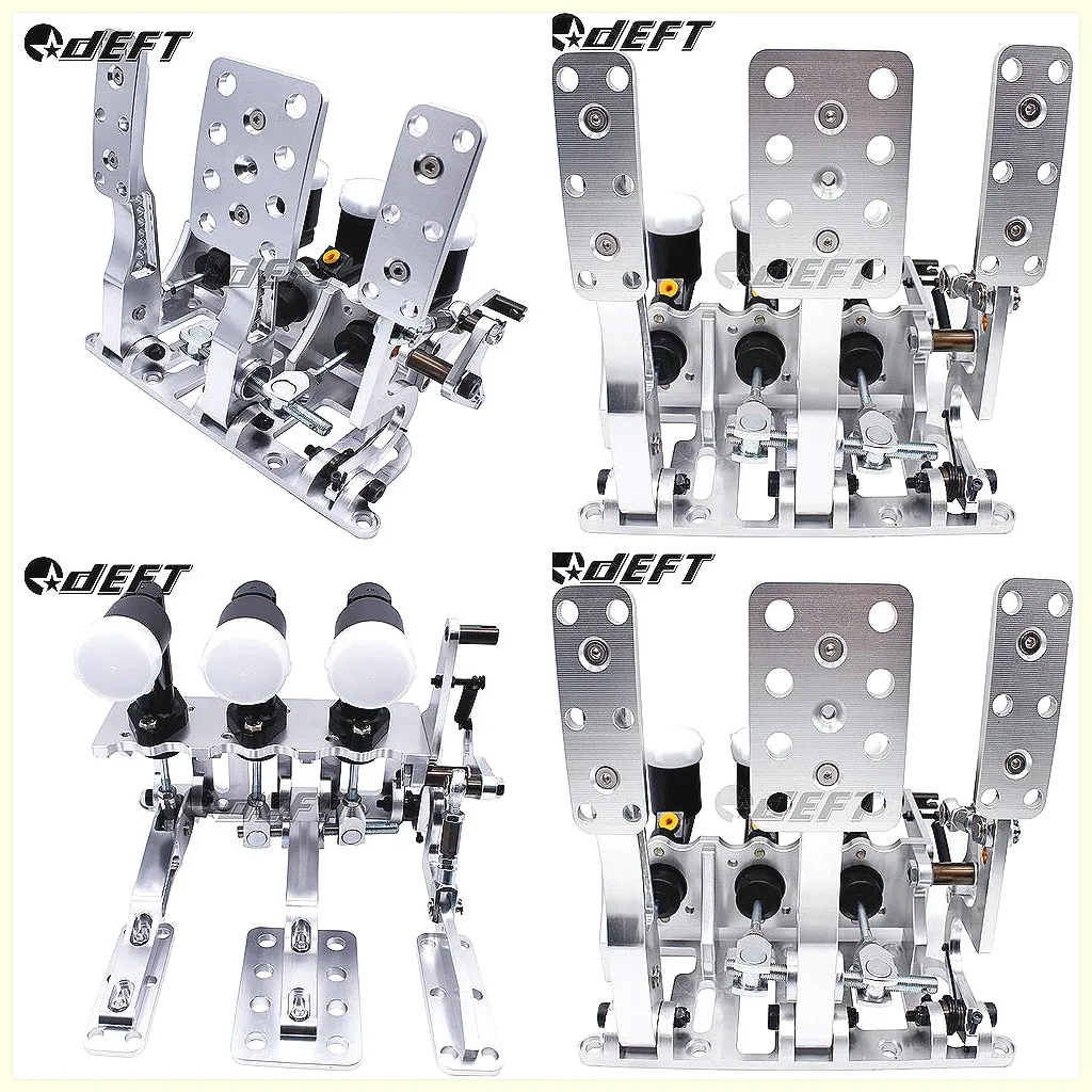 

Алюминиевый 3-педальный напольный тормозной блок, гидравлическое сцепление и главный цилиндр для гоночных автомобилей