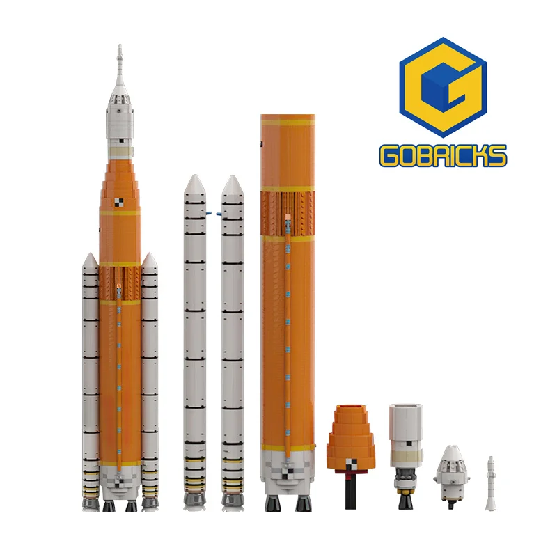 MOC The Strongest Super Heavy Space Launch System Artemis SLS Block 1 (1:110 Saturn V scale) Building Block Set Child Gifts