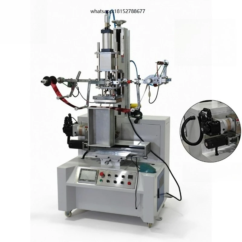 Flat Hot Stamping Machine with Rotary Fixture for Plastic Crates and Boxes with Touch Screen Multi-side Gold Foil Printer