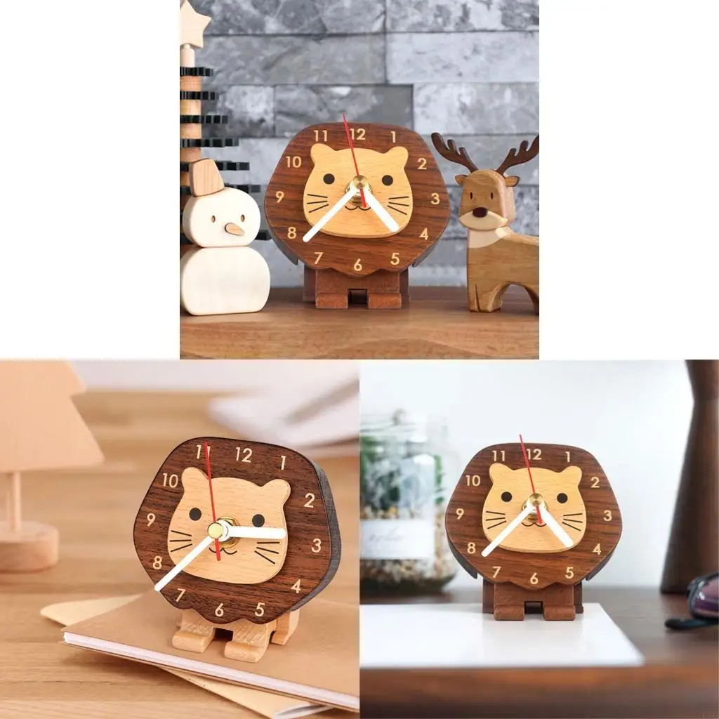 L43A Student Clock Wooden Table Clocks for  Bedrooms Offices Or Living Area Bedside Decoration Alarm Clock