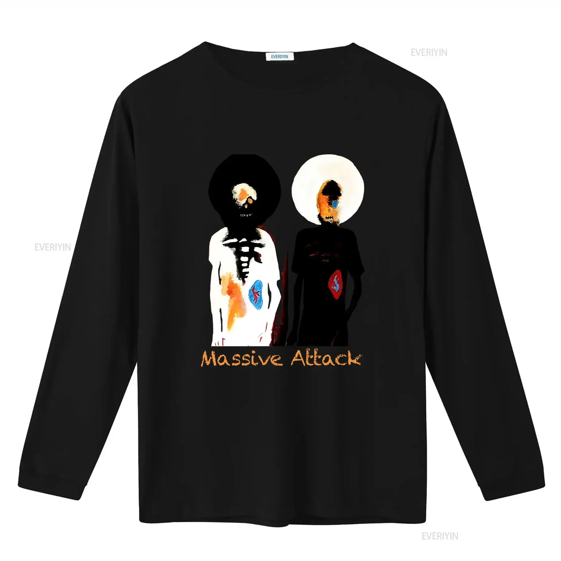 Massive Attack Print T Shirt Unique Art Design Available in S to 5XL Sizes vintage Washed graphic Stretched Unisex Breathable