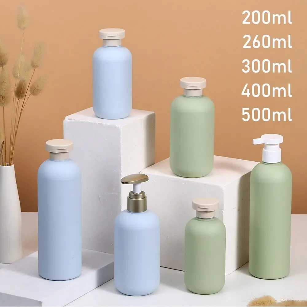 1Pcs Travel Accessory Lotion Bottle 200ml/300ml/500ml Shower Gel Body Wash Dispenser Bottles Avocado Green Bathroom