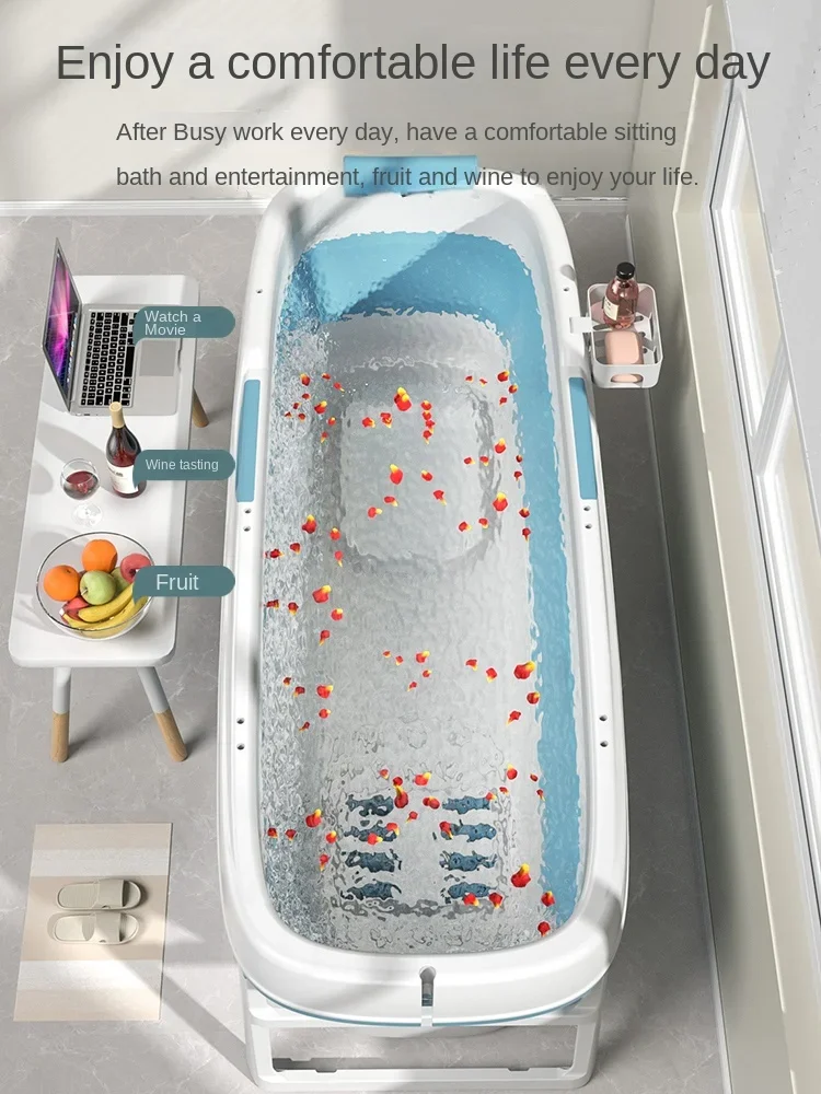 

Adult foldable bath tub for home adult bath bucket for full body sweat steaming large bath bucket can sit