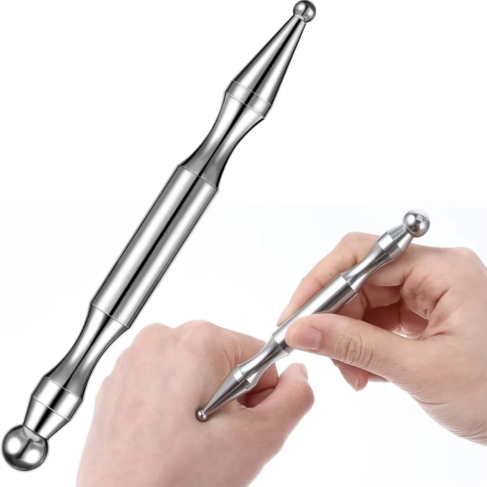Stainless Steel Acupuncture Pen Self-Care Tool Wellness Product Dual Head Massager Dual Head Design Deep Tissue