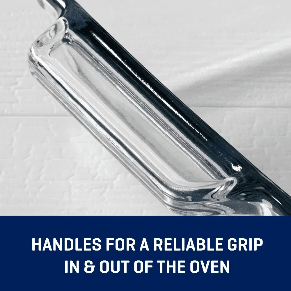 7 قطع من أطباق الخبز الزجاجية مجموعة أطباق الخبز الآمنة للفرن أطباق طاجن متينة من الزجاج المقسى رغيف كعكة أكواب الكسترد الميكروويف