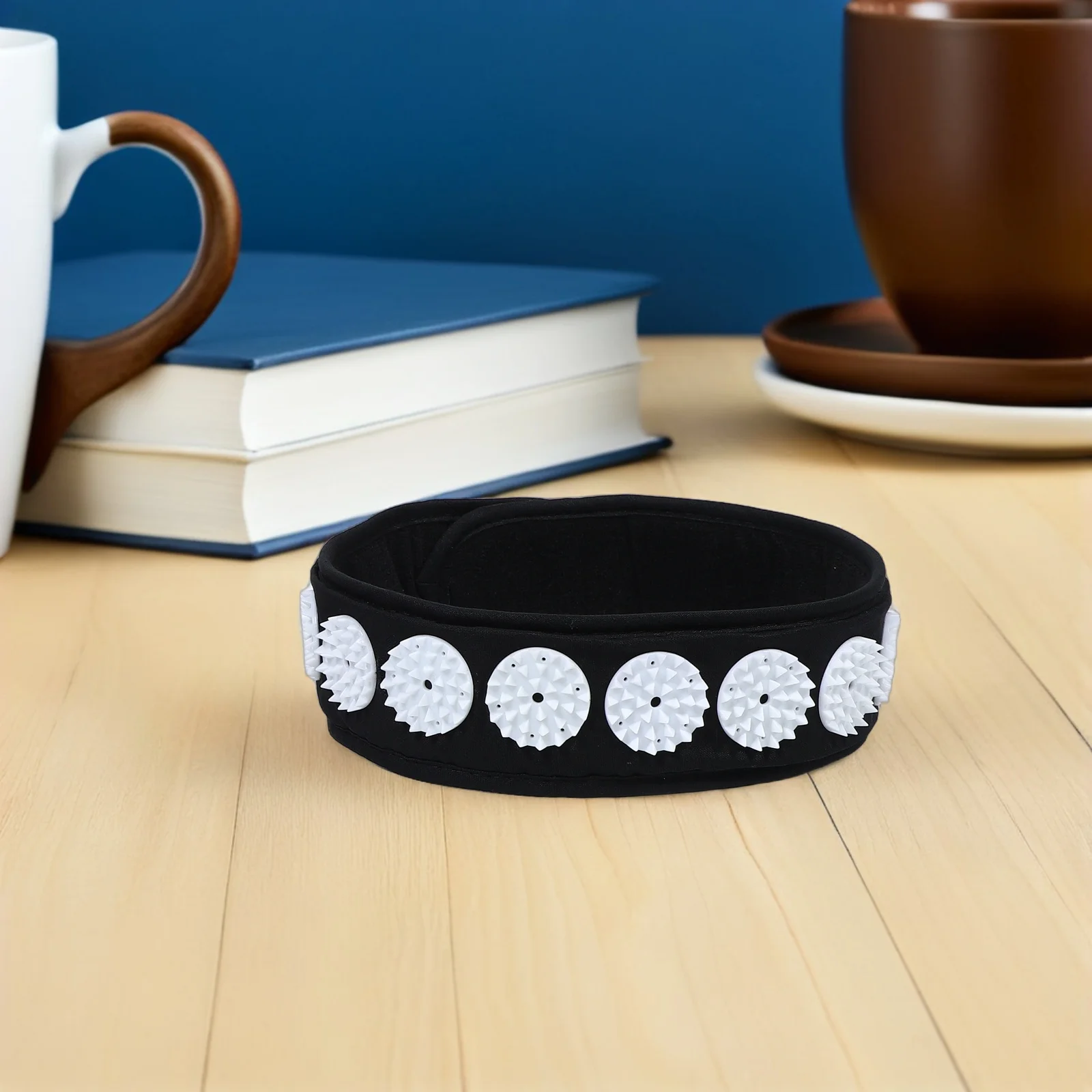 2 قطعة حزام تدليك العلاج بالابر قابل للتعديل عقال للاسترخاء الرقبة والرأس سبايك العلاج العضلات