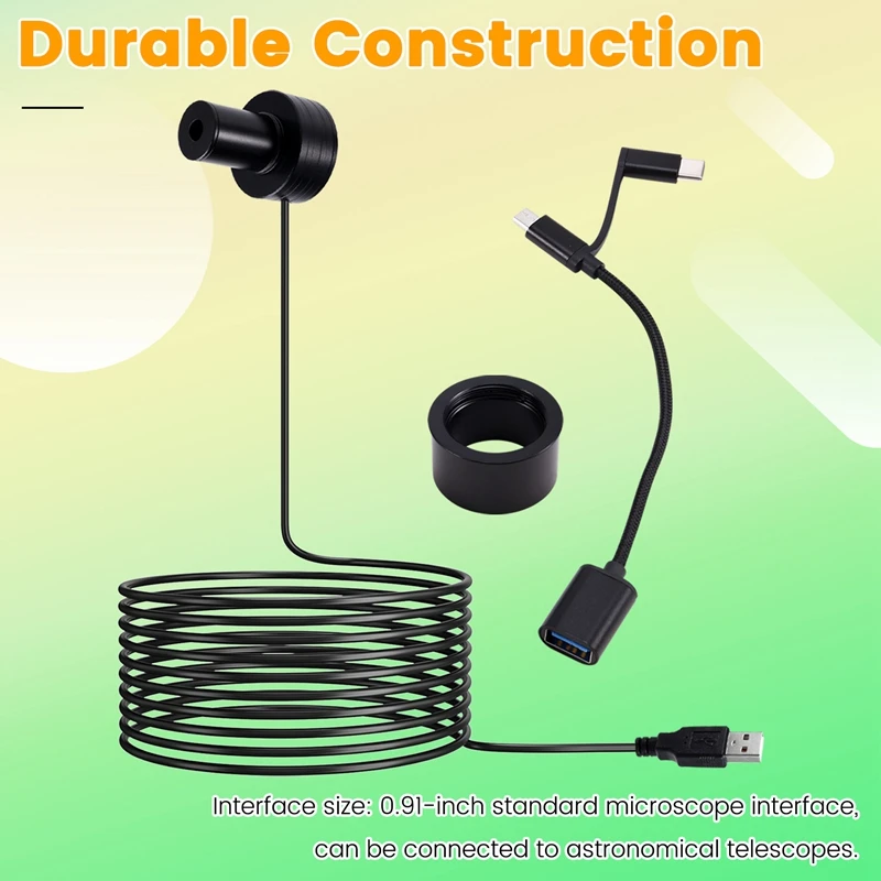 FGHGF-Télescope 130W Pixels 1.25 pouces USB, objectif numérique, SIM oculaire électronique, qui balance la caméra, connexion du télescope