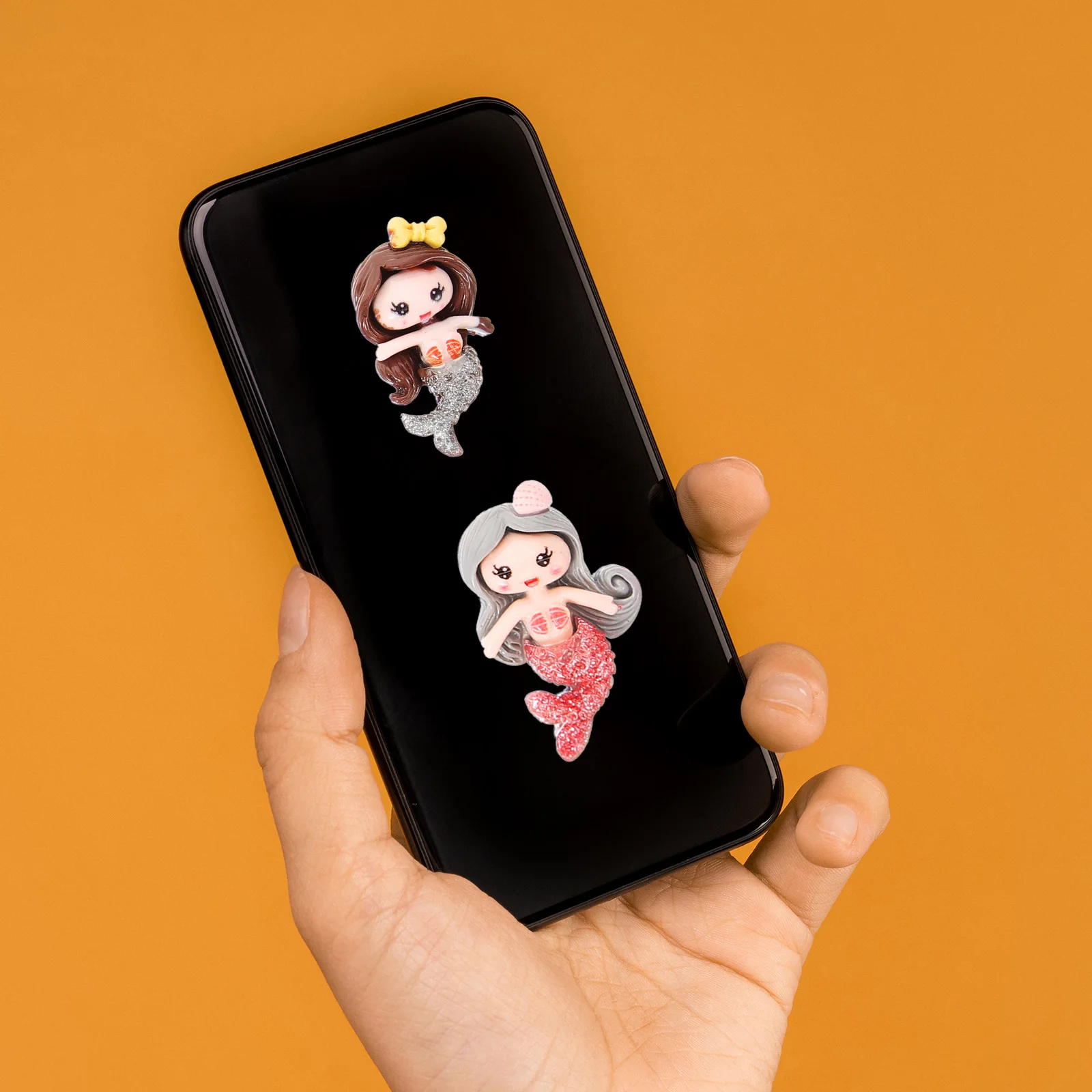 

10pcs Resin Accessories Mermaid Charms Craft DIY Decor Miniature Ornaments for Phone Cases Hair Clips Jewelry Making Party