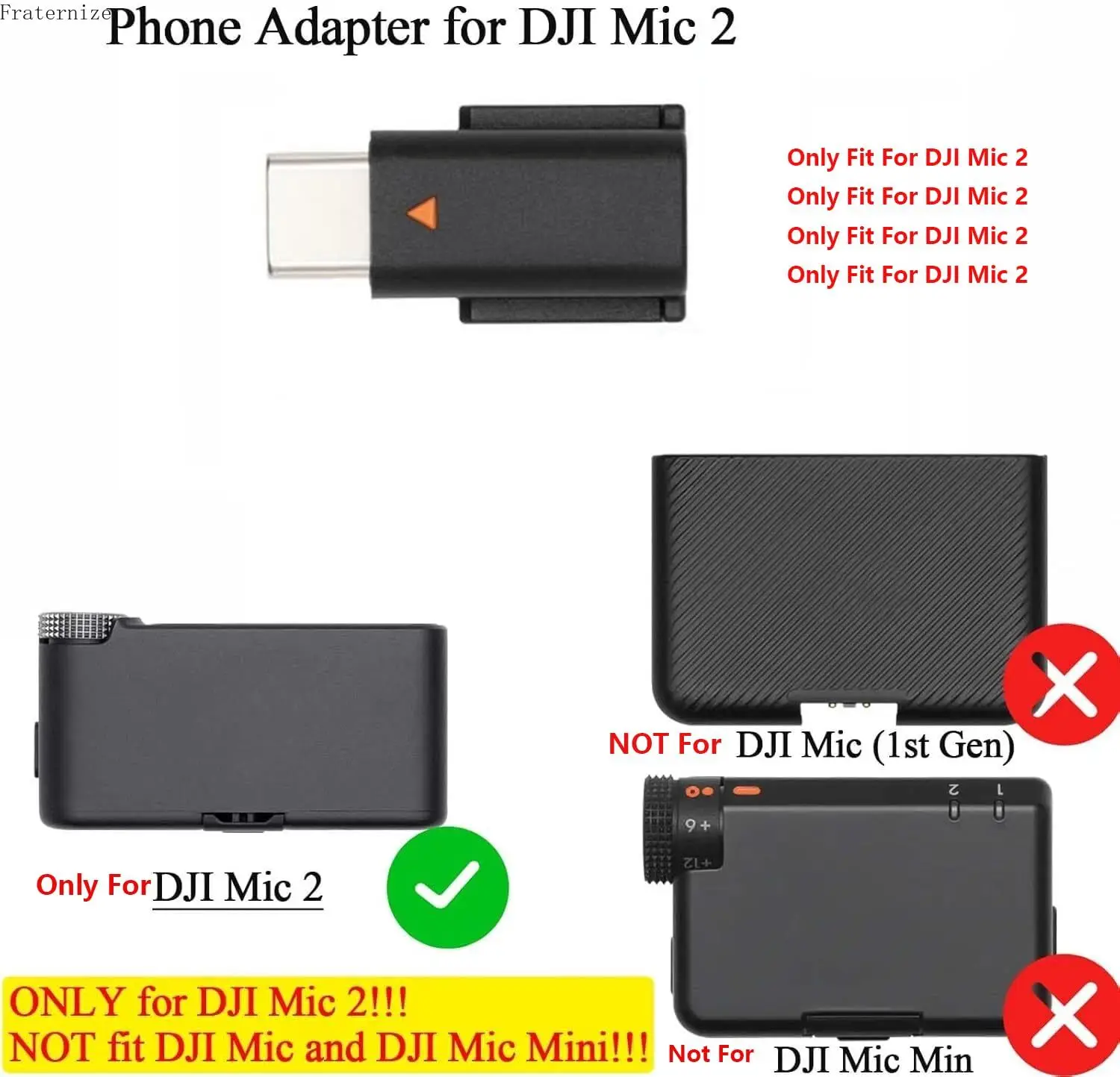 Adapter USB-C do DJI Mic 2, telefon komórkowy, smartfon USB-C/PC/Mac, akcesoria do iPhone 15/16, seria Android Type-C — zdjęcie produktu 3