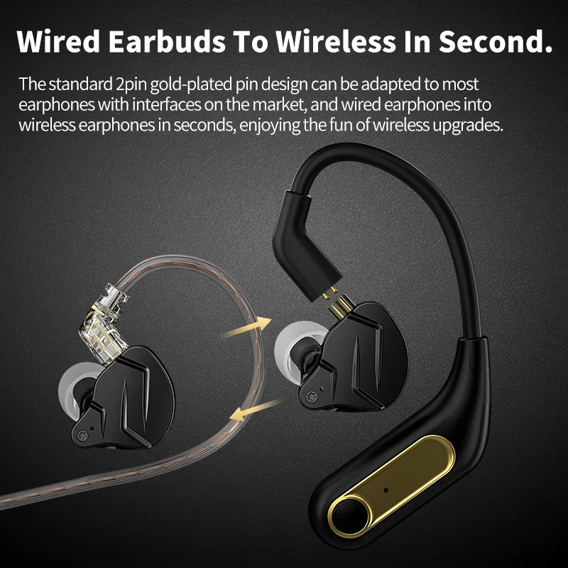 Imagem -02 - Verdadeiro Gancho de Ouvido sem Fio Compatível com Bluetooth 5.2 Fones de Ouvido sem Fio Tws Touch Control Earbuds Fones de Ouvido tipo c Headset Kz-az15