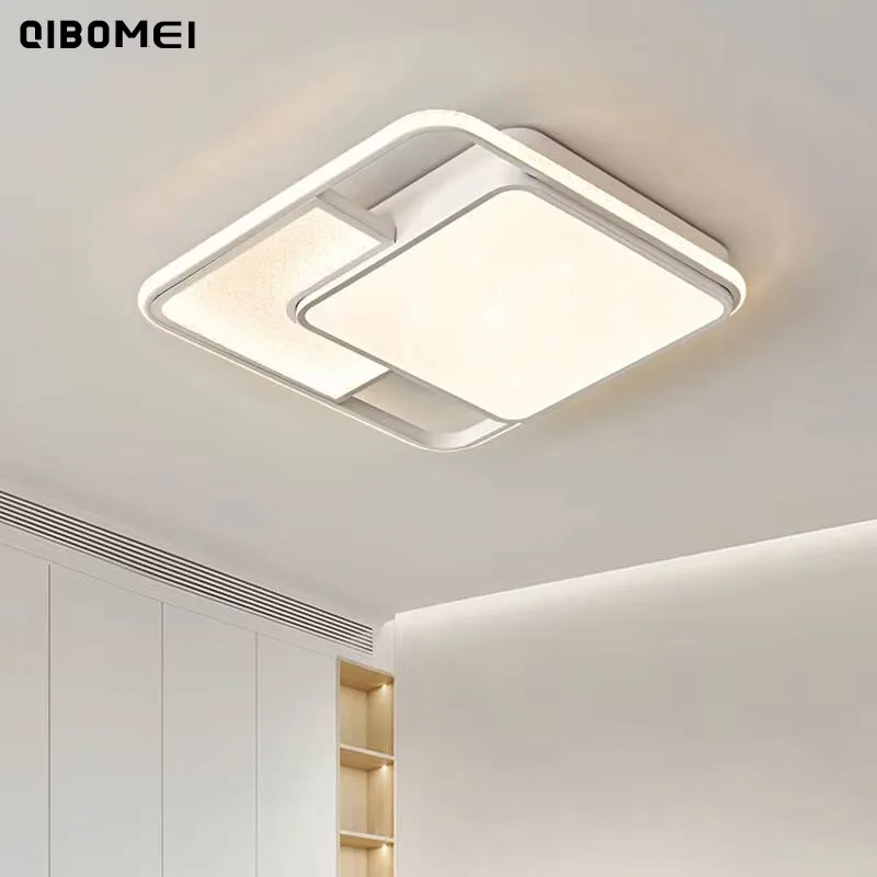 Simple Led Living Room Ceiling Light 2025 New Crystal Sand Starry Sky Ceiling Lamp Iron Acrylic Home Indoor Lighting Decor Lamps