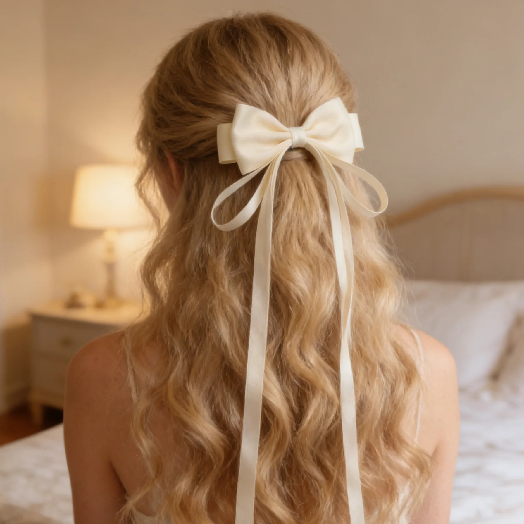 

Разноцветные длинные ленты-бантамики с двойным слоем, очаровательные аксессуары для волос в стиле Coquette и Balletcore