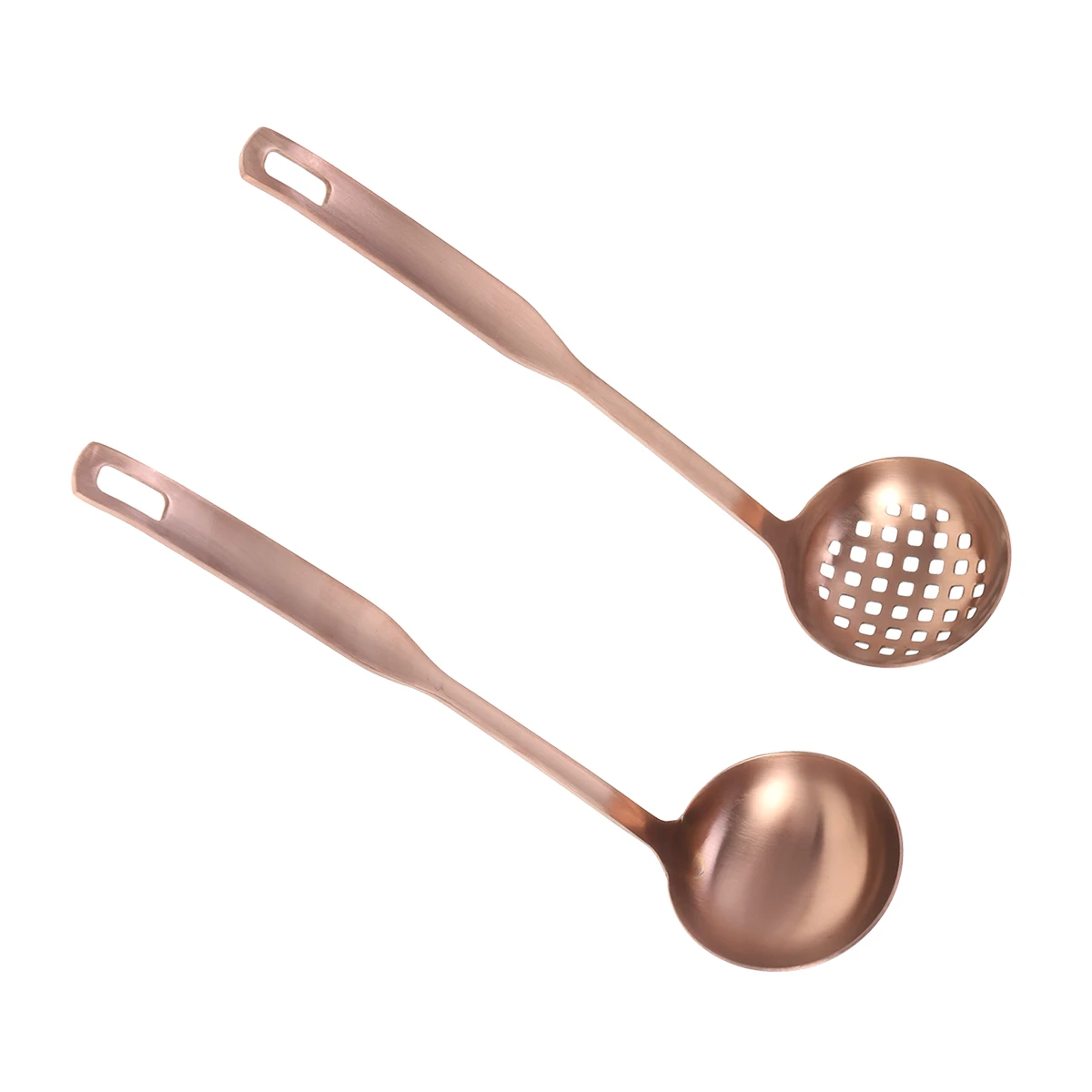 

2 pcs Stainless Steel Colander Soup Spoon Kitchen Utensils Nonstick Silicone Cooking Tools Dishwasher Safe