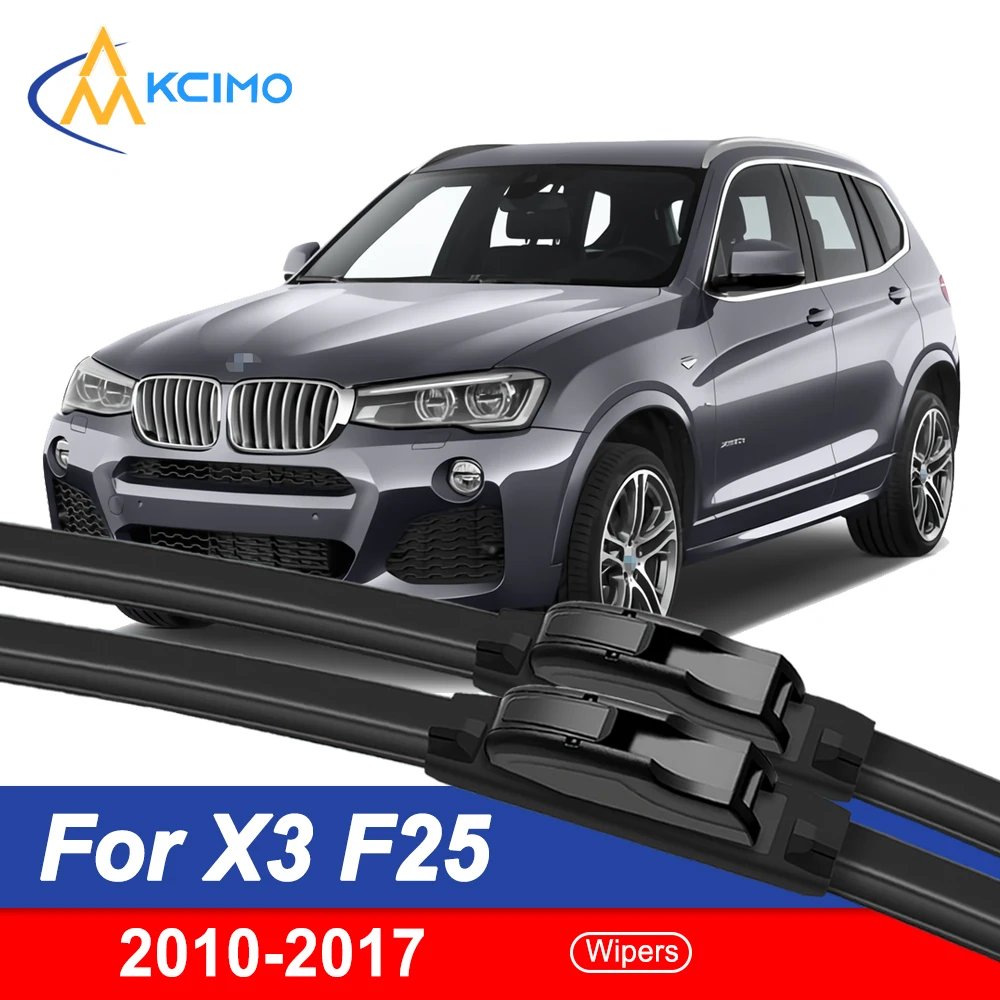 For BMW X3 F25 2010- 2017 Front Windshield Wiper Blades Set Replacement Silent HD Durable Wipers Auto Glass Wipers 26