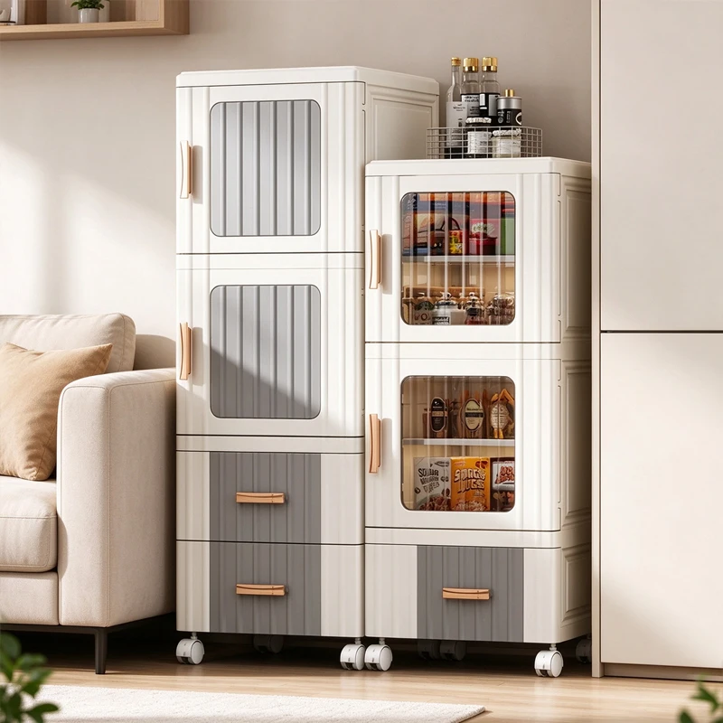 Luxury-Style Multi-Layer Bedside Storage Cabinet for Home Living Room And Bedroom Organizing Cabinet with Several Layers