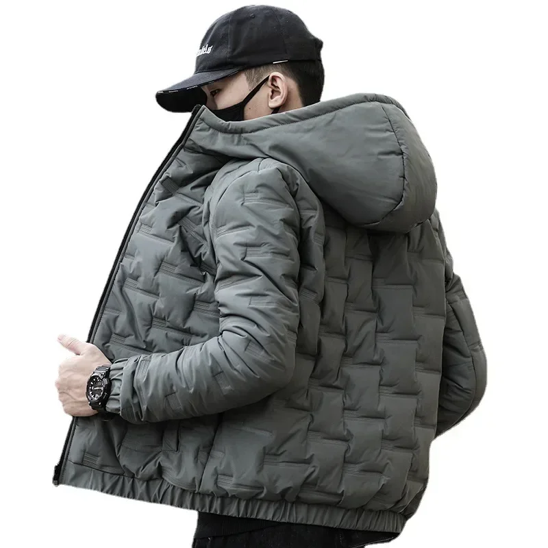 Winter Trendy Parkas Cotton-padded Coats Jacket Men Parkas Outdoor Hooded Coat Casual Windbreaker Thick Warm Coat Men Jacket