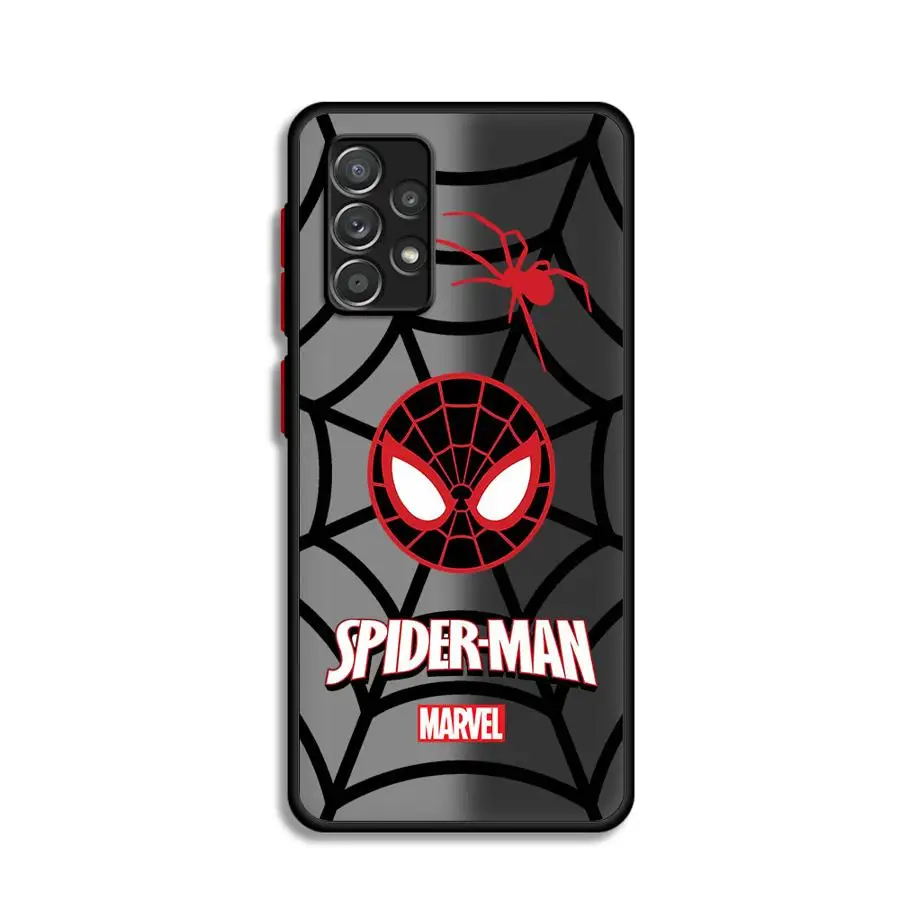 Marvel homem aranha legal logotipo caso de telefone para samsung galaxy note 20ultra 8 9 10lite plus a52s a21s a71 a51 a31 a70s a50s a30s a05s