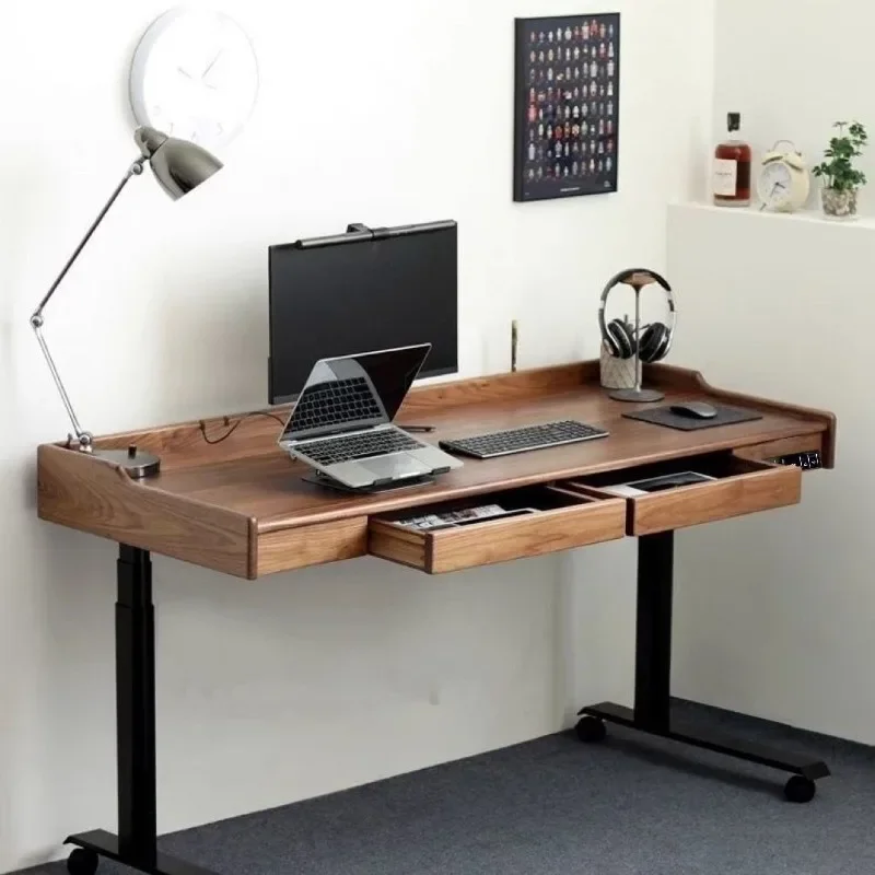 Solid wood black walnut electric lifting desk computer smart mobile office e-sports lifting workbench desk desk