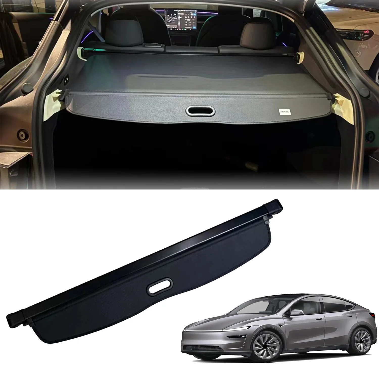 

Для Tesla Model Y Juniper 2025 2026 Выдвижная крышка багажника Задняя крышка багажника автомобиля Защитная крышка 1 компл.