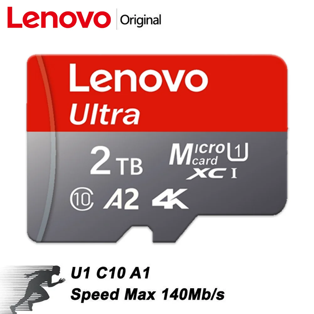 Lenovo 2TB 1TB tarjeta Micro TF/SD tarjeta de memoria Clase 10 512GB tarjeta SD 128GB 256GB tarjeta TF gratis para envío de cámaras/tableta/Drone