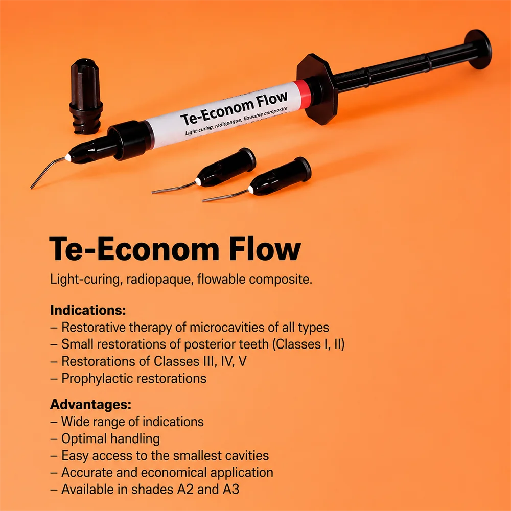 Ivoclar Te Econom Flow Dental Flowable Composite Resin Restorative Material 2g Pack A2 A3 Dentistry Clinic Supplies Materials