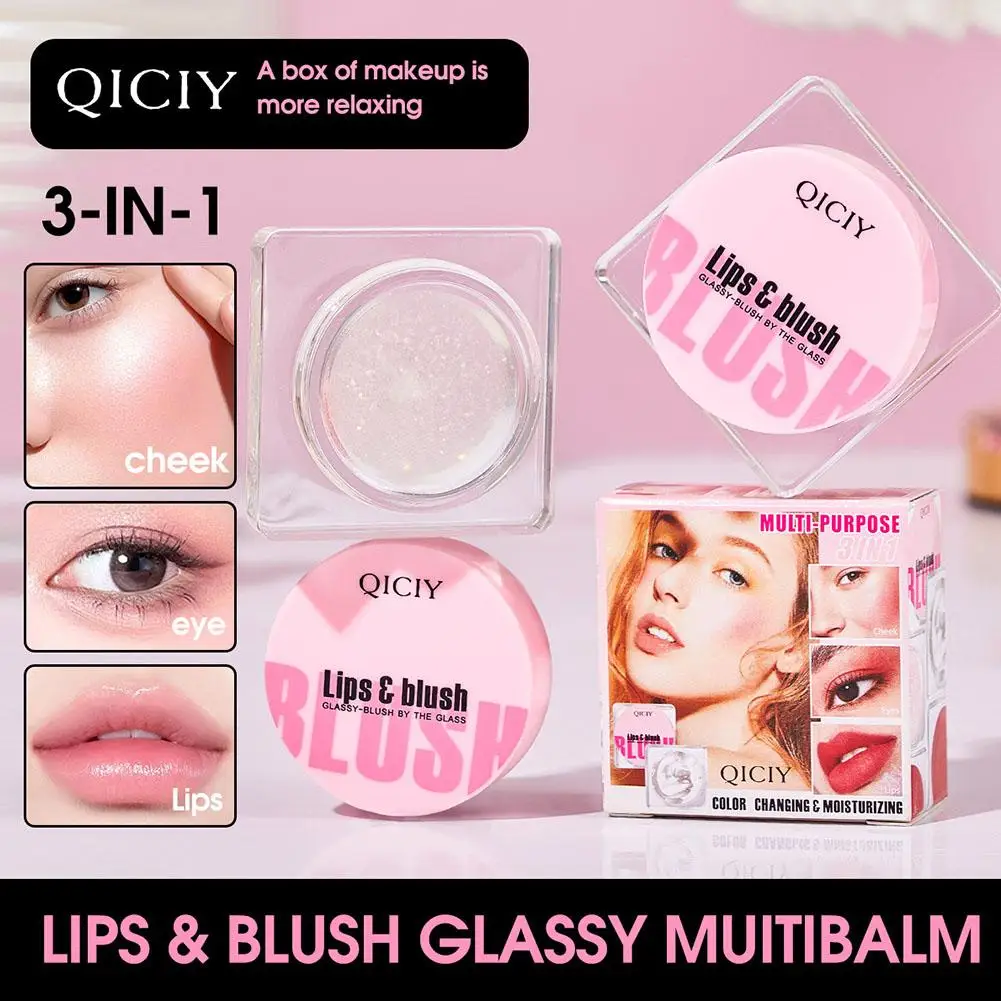 Transparent Temperature Change Colors Blusher Cream Moisturizing Waterproof Contouring Face Brightening Blusher Shadow Natu W1Y4