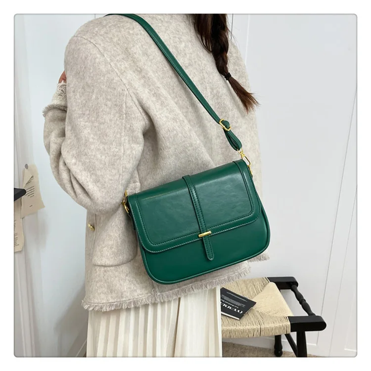 

Vintage Women Crossbody Bag small designer Solid Saddle Bags PU Leather Shoulder Bags for female Handbags and purse bolsas