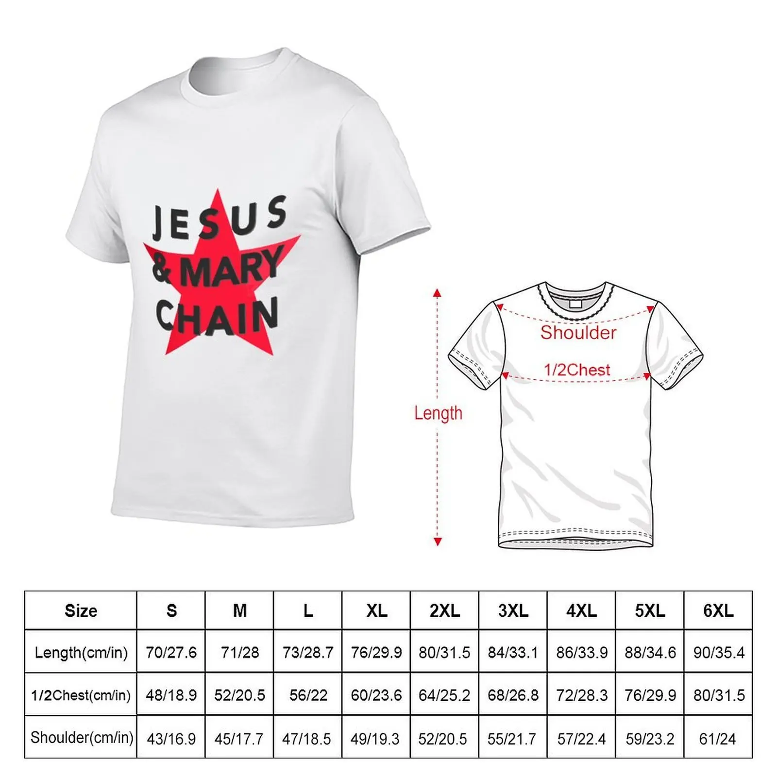 The Jesus and Mary Chain (logo) T-Shirt t shirts for man cotton funny t shirts for man pack white T-Shirt